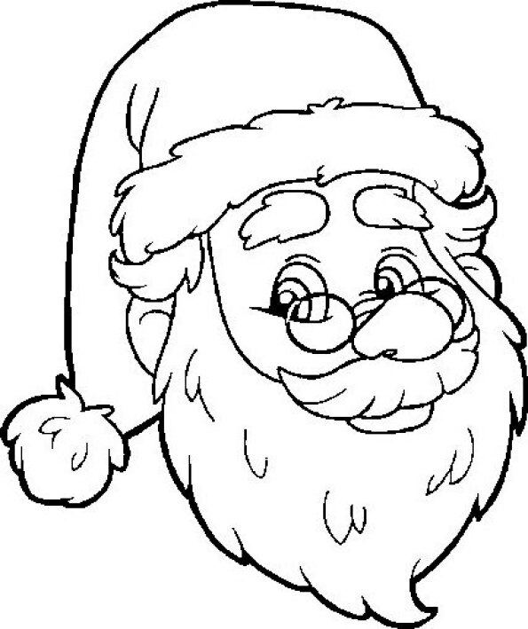 Dibujo de Navidad para colorear de Santa Claus Kawaii  6