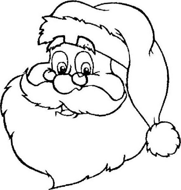 Dibujo de Navidad para colorear de Santa Claus Kawaii  7