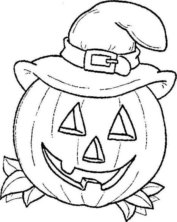 Dibujo Kawaii Halloween para colorear de calabaza 12