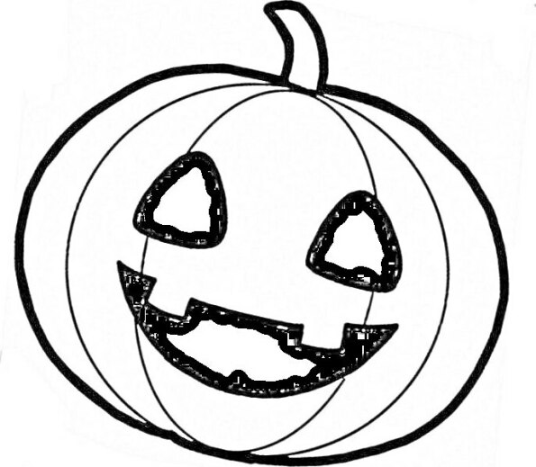 Dibujo Kawaii Halloween para colorear de calabaza 9