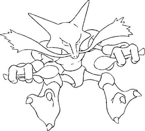 Dibujo Pokémon para colorear de Alakazam