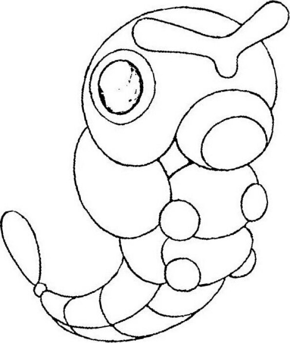 Dibujo Pokémon para colorear de Caterpie