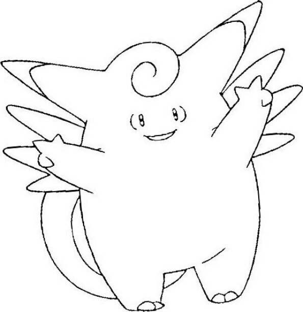 Dibujo Pokémon para colorear de Clefable