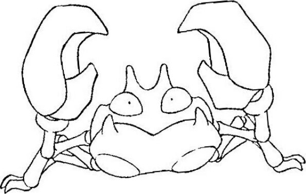 dibujo pokemon para colorear de crabby