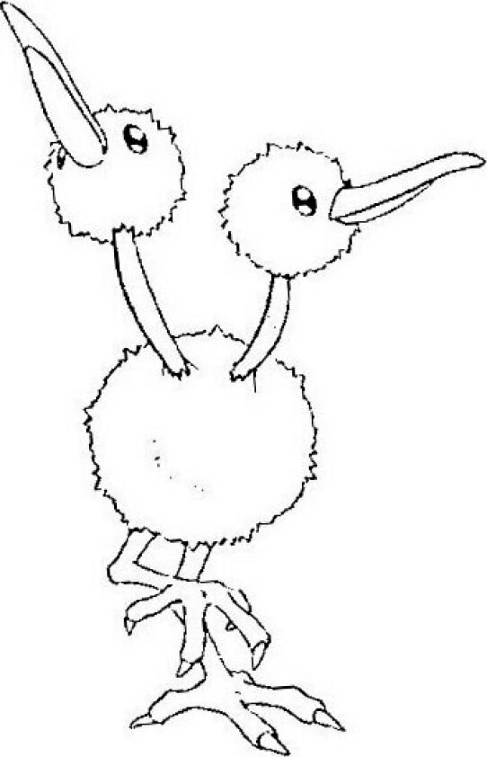 dibujo pokemon para colorear de doduo