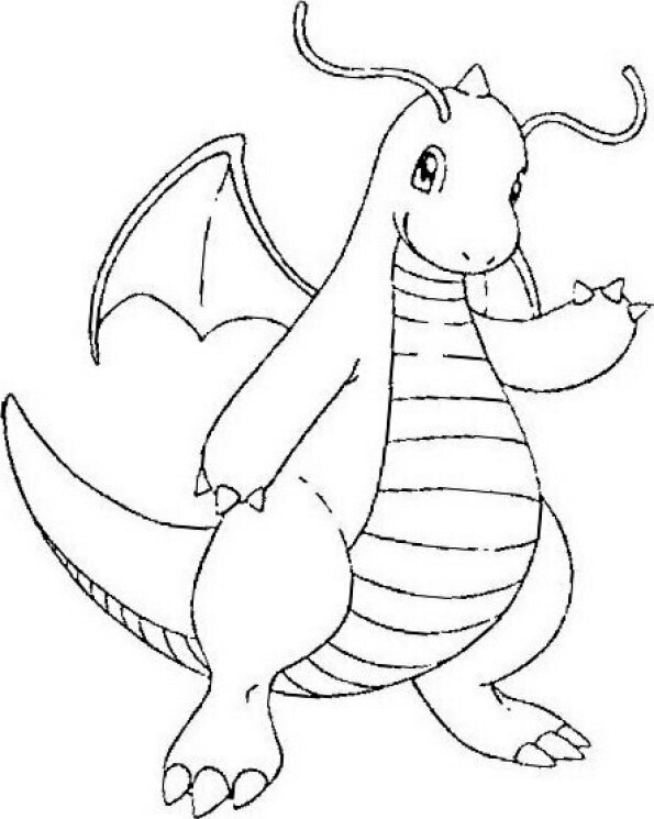  ▷ 🥇 🥇 dibujo pokemon para colorear de Dragonite【 】