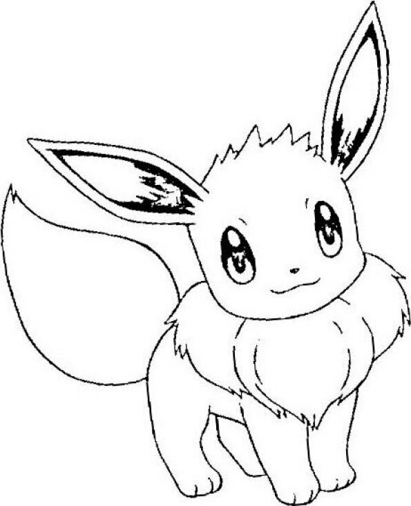 dibujo pokemon para colorear de Eevee