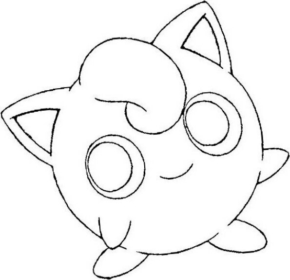 Dibujo Pokémon para colorear de Jigglypuff