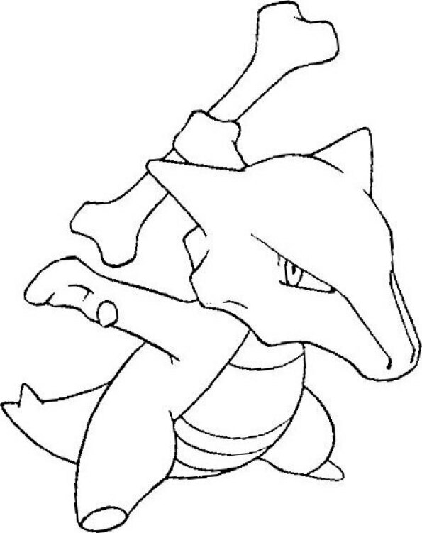 dibujo pokemon para colorear de marowak