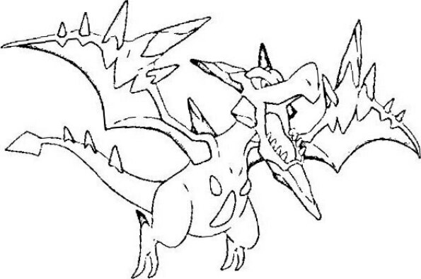 dibujo pokemon para colorear de mega Aerodactyl