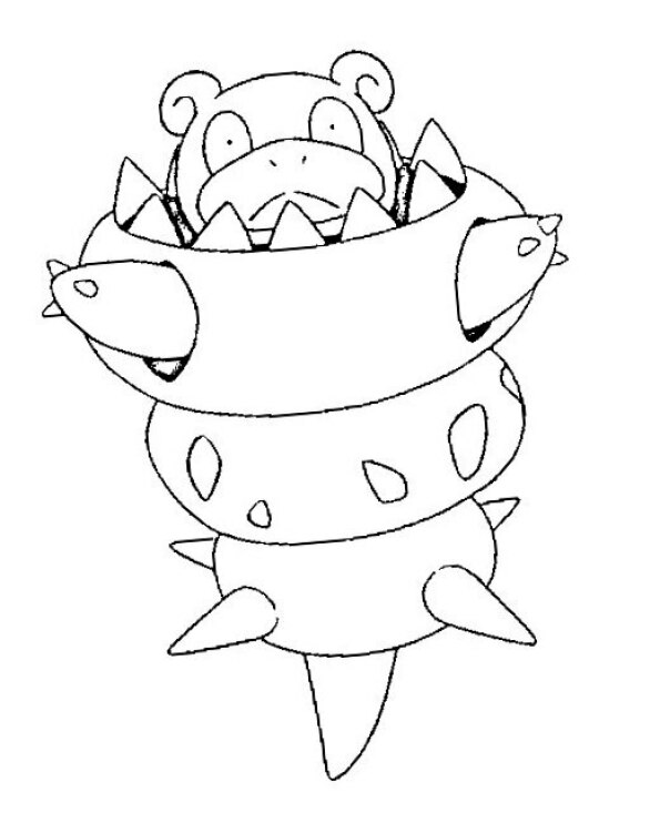 Dibujo Pokémon para colorear de Mega Slowbro