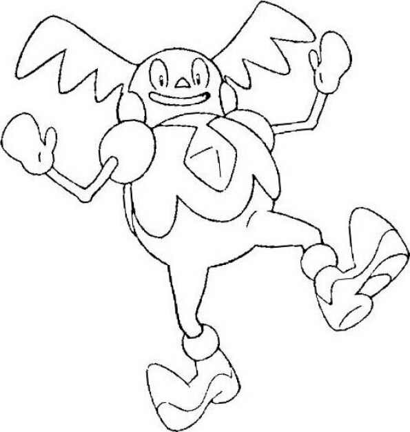 dibujo pokemon para colorear de Mr. Mime en forma de Galar