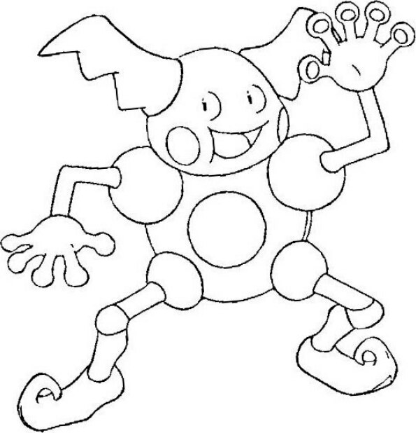 dibujo pokemon para colorear de Mr. Mime