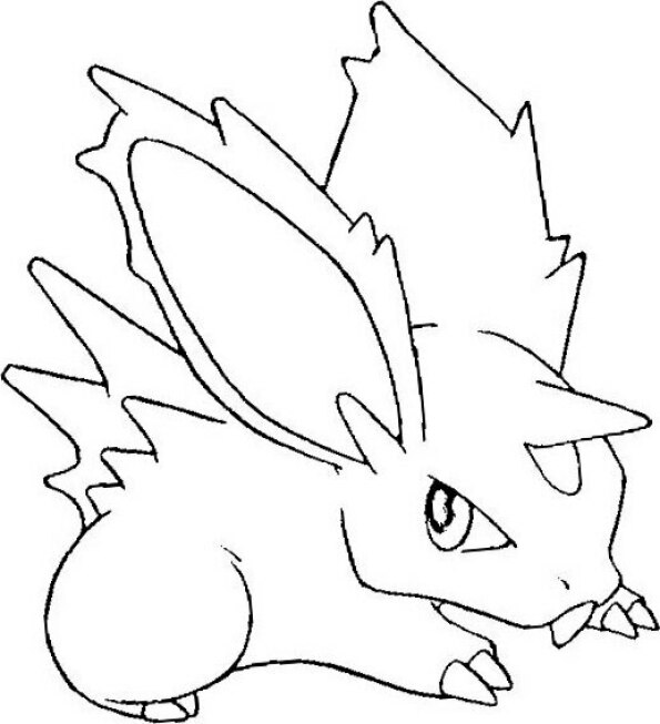 Dibujo Pokémon para colorear de Nidoran 2