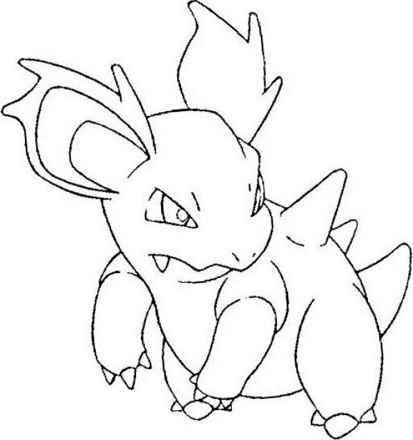 Dibujo Pokémon para colorear de Nidorina