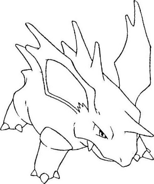 Dibujo Pokémon para colorear de Nidorino