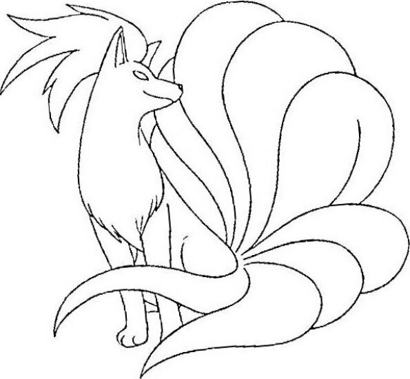 Dibujo Pokémon para colorear de Ninetales