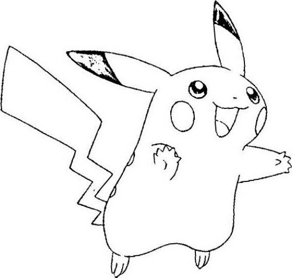 Dibujo Pokémon para colorear de Pikachu 4