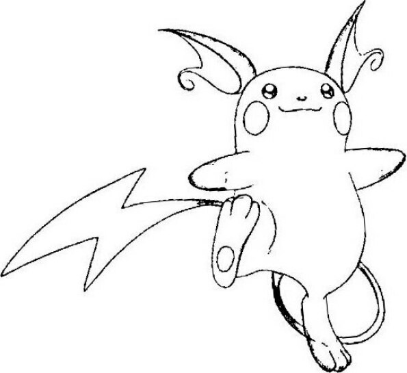 Dibujo Pokémon para colorear de Raichu