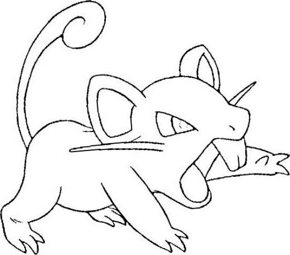Dibujo Pokémon para colorear de Rattata
