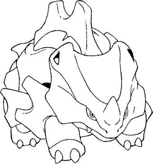 dibujo pokemon para colorear de rhyhorn
