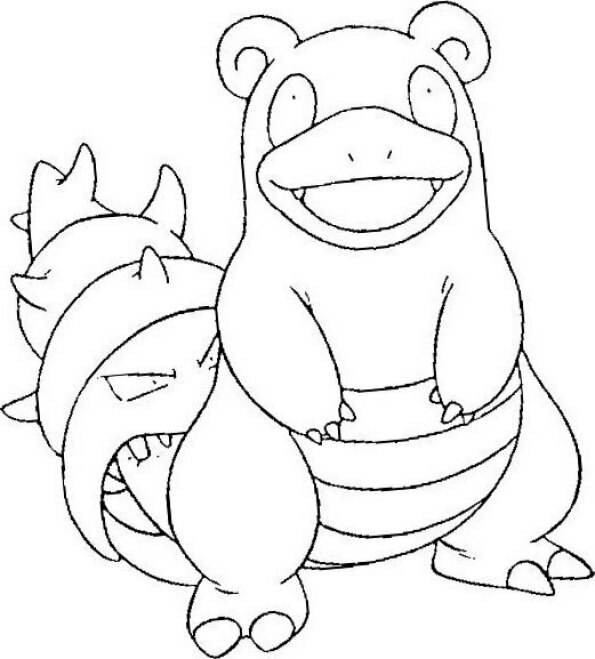 Dibujo Pokémon para colorear de Slowbro