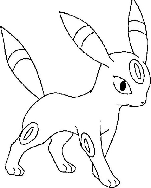 Dibujo Pokémon para colorear de Umbreon