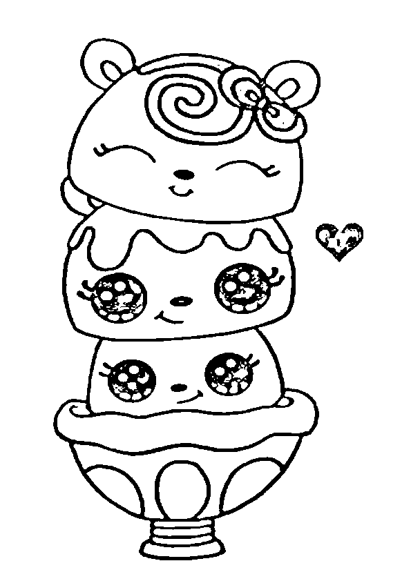 ▷ 🥇 🥇 Dibujos kawaii copa de helado tres sabores【2023】