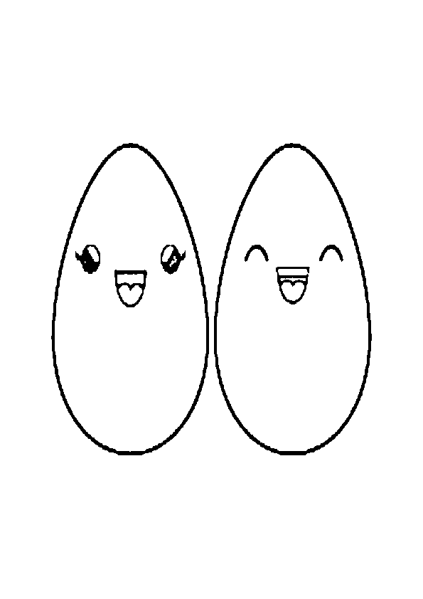 Dibujos kawaii huevos