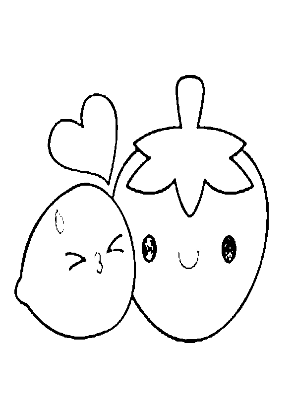 Dibujos kawaii fresa limón