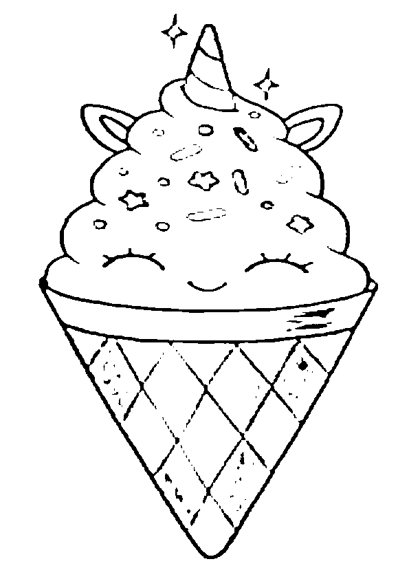 Dibujos kawaii pipo de fresa helado unicornio