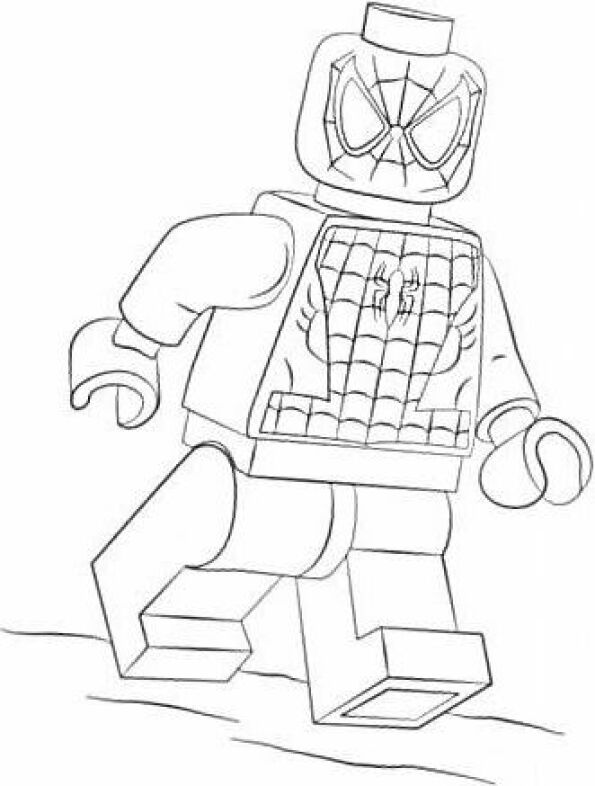 Dibujos de lego para colorear de Spiderman