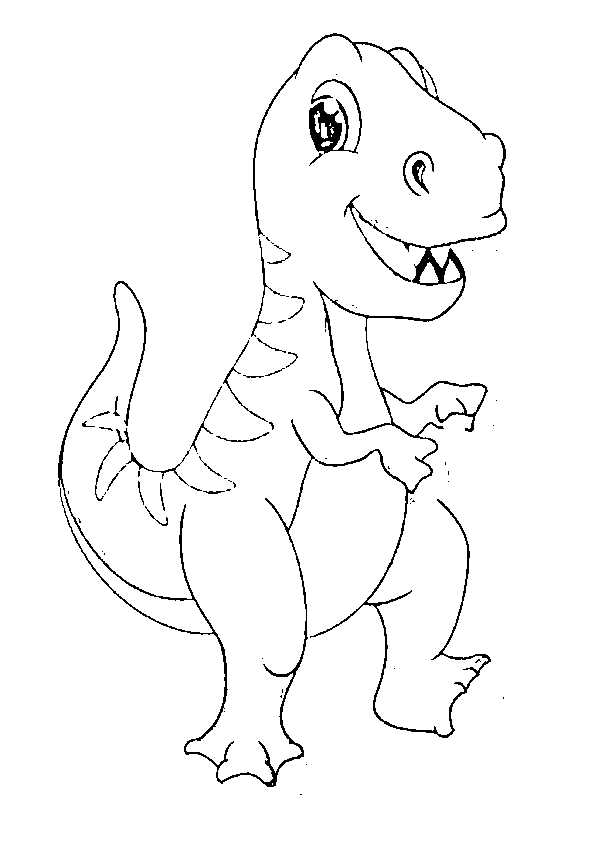Dibujos dinosaurios kawaii rex baby