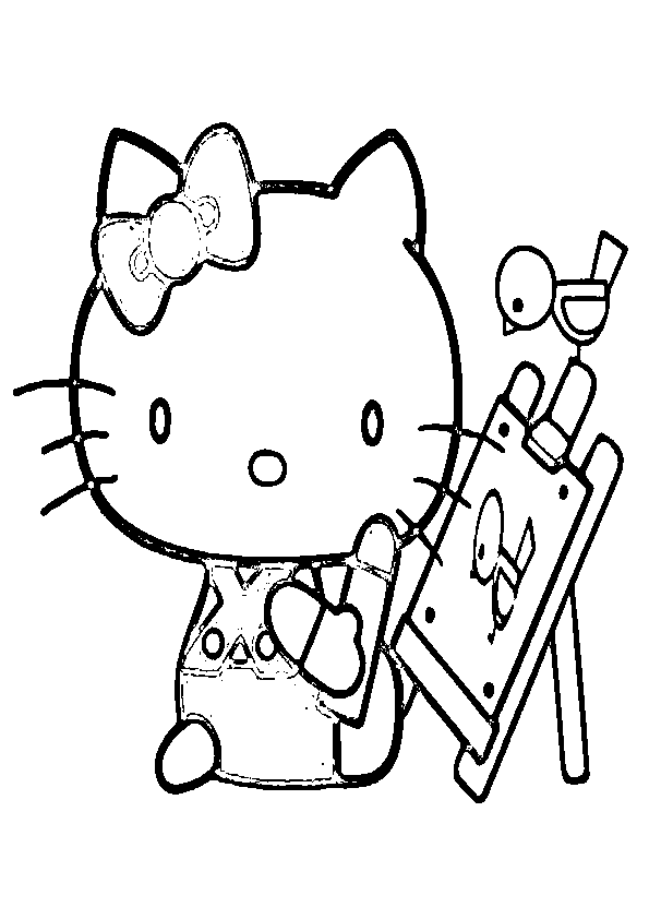 Dibujos de Hello Kitty artista pintora