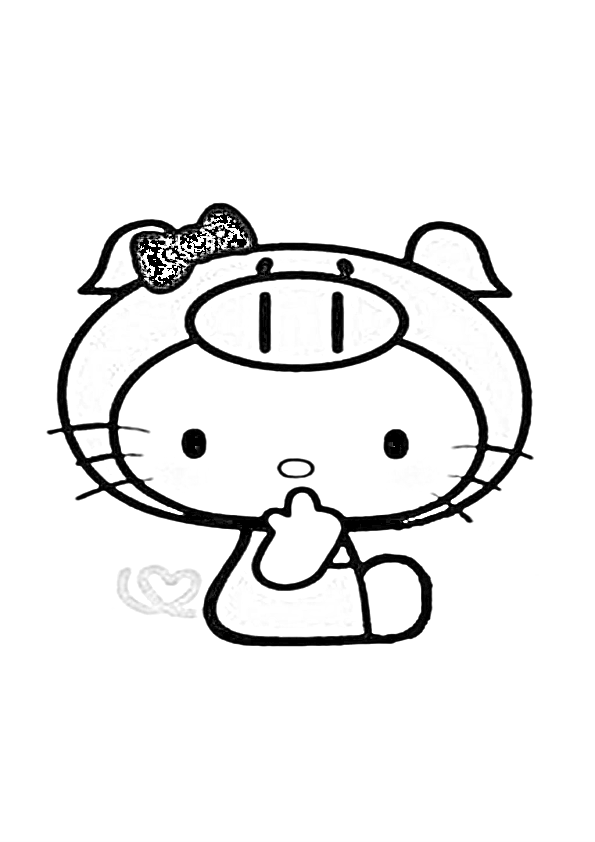 Dibujos de Hello Kitty disfrazada de cerdita