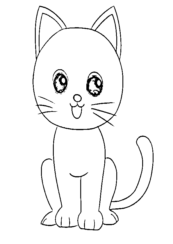 Dibujo de gatito kawaii