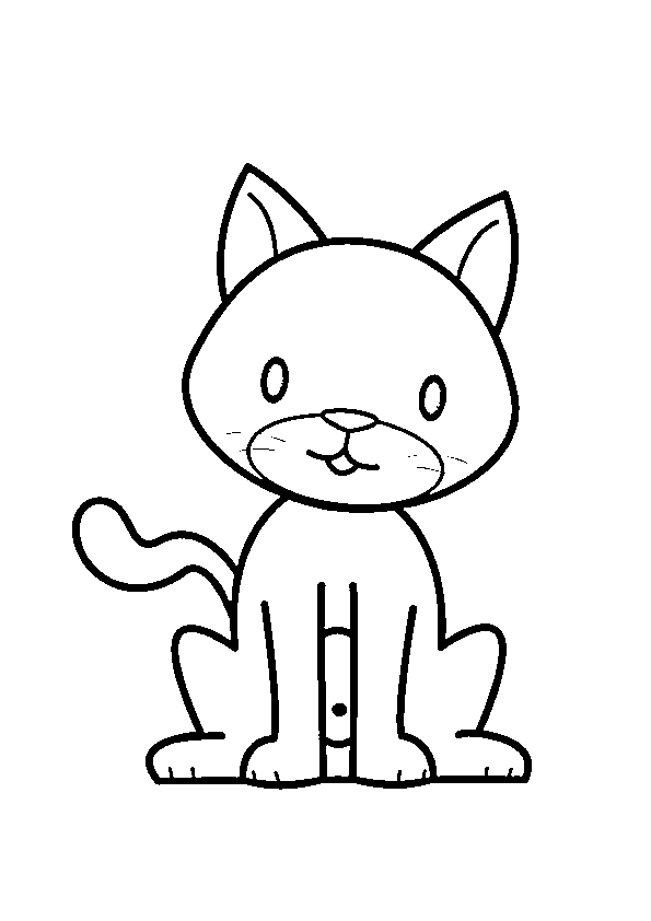 Dibujo de gatito kawaii
