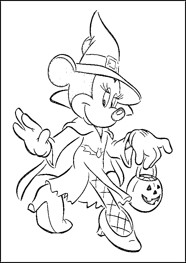 Dibujos de halloween Minnie halloween