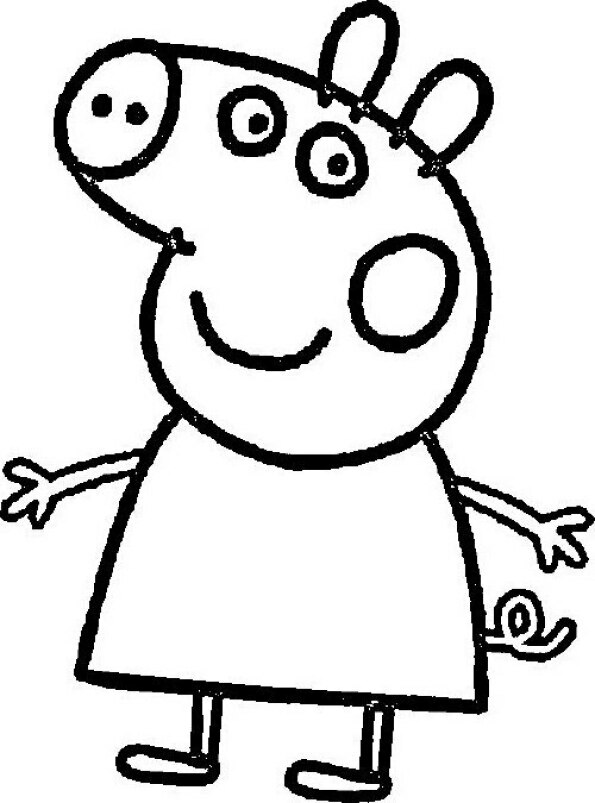 Dibujos kawaii para colorear de Peppa Pig