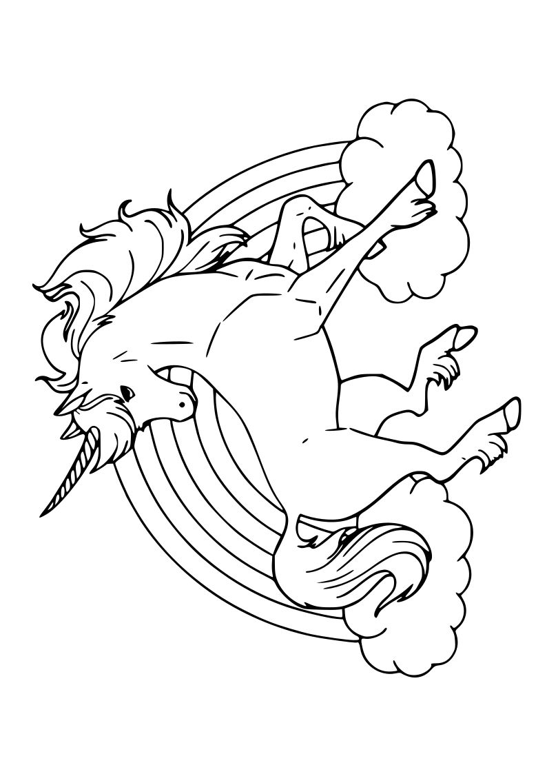 Dibujo unicornio kawaii
