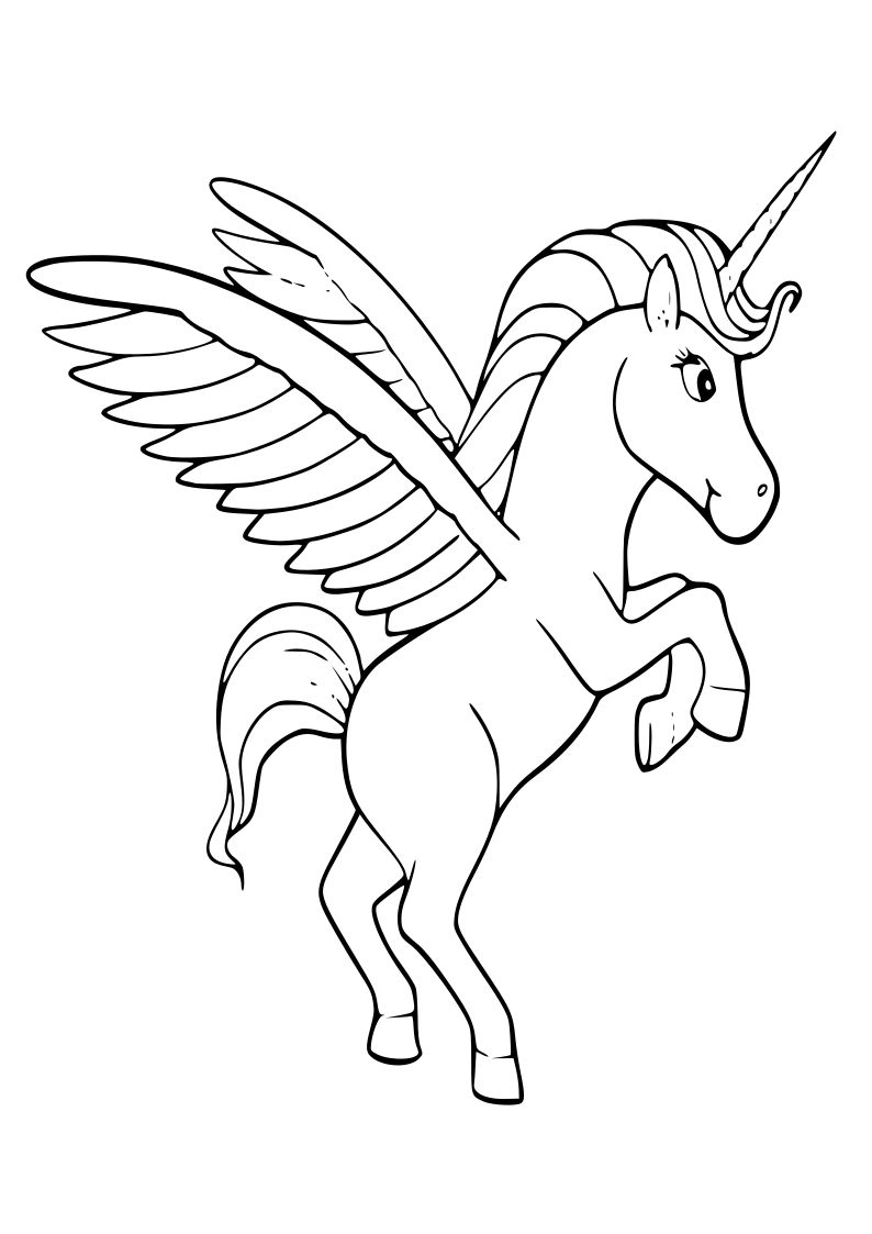 Dibujo unicornio kawaii