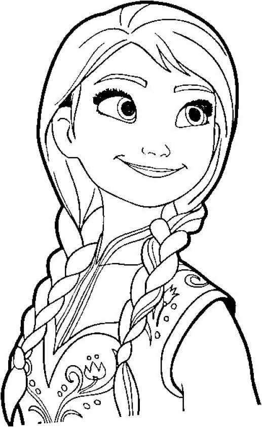 dibujos para colorear Frozen de Anna 3