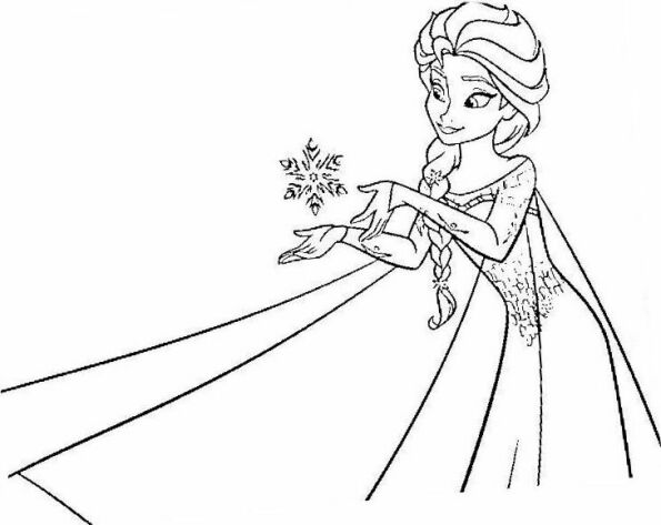 dibujos para colorear Frozen de Elsa 4