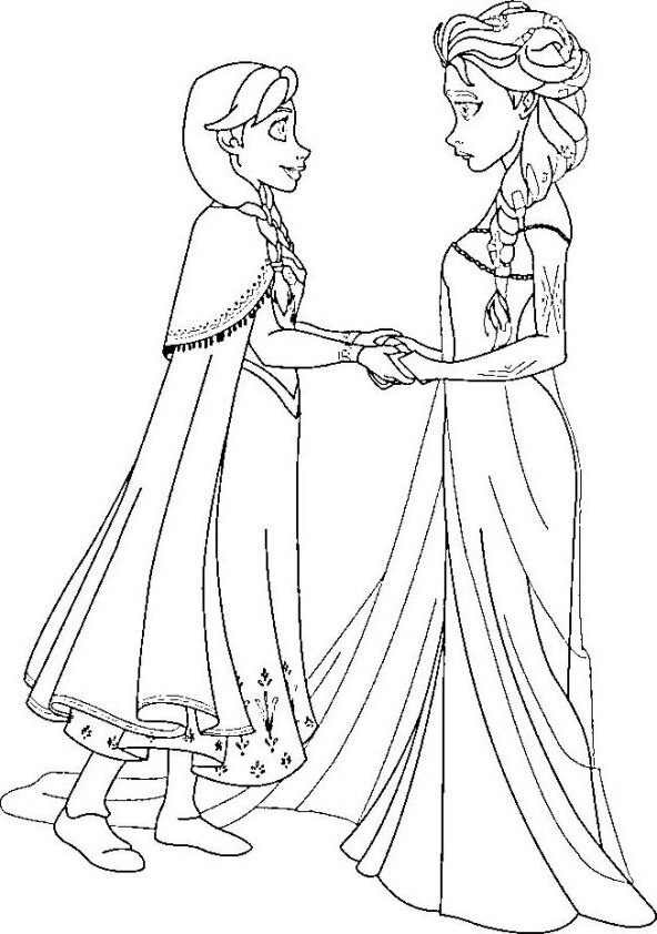 dibujos para colorear Frozen de Elsa y Anna 3