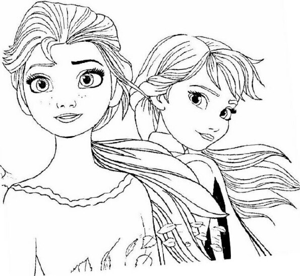 dibujos para colorear Frozen de Elsa y Anna 4
