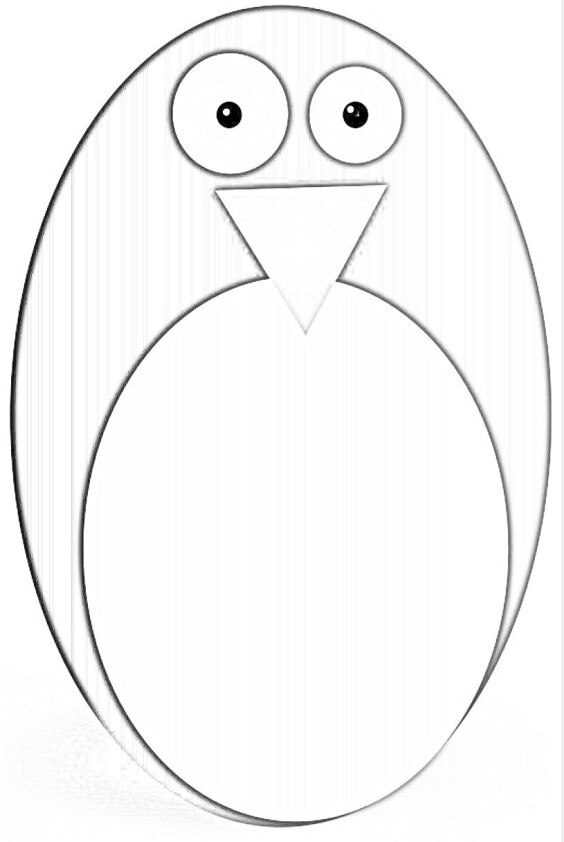Pingüino Kawaii sencillo