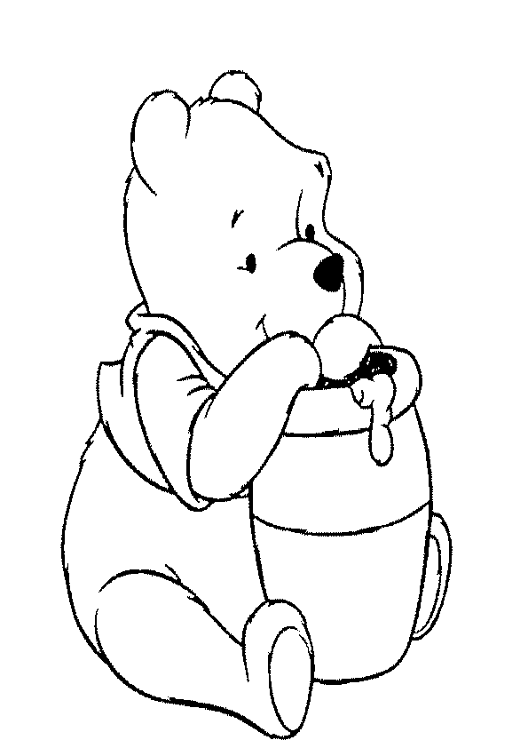 Dibujo de Winnie de Pooh para imprimir y colorear