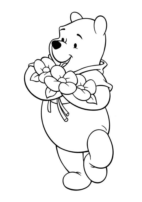 Dibujo de Winnie de Pooh para imprimir y colorear