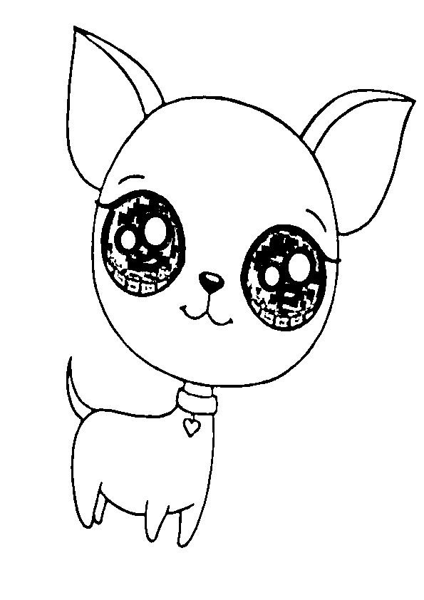 Dibujo de cachorrito kawaii