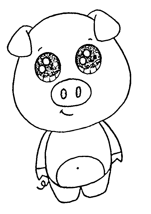 Dibujo de cerdito Kawaii